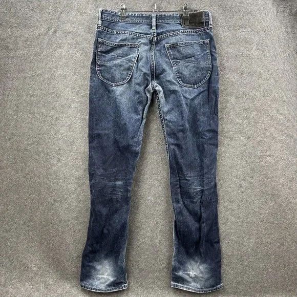 Lee Women's Jeans Blue Dark Wash Lo Rize Straight - L3 Button Fly Western Pants - Picture 5 of 13